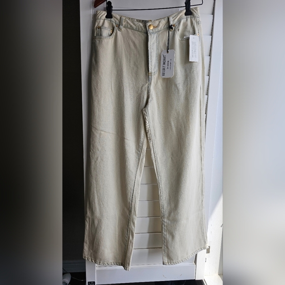 Velvet Heart Jeans Lightweight Soft Denim Pants Washed wide leg size 26  27 - Picture 1 of 10